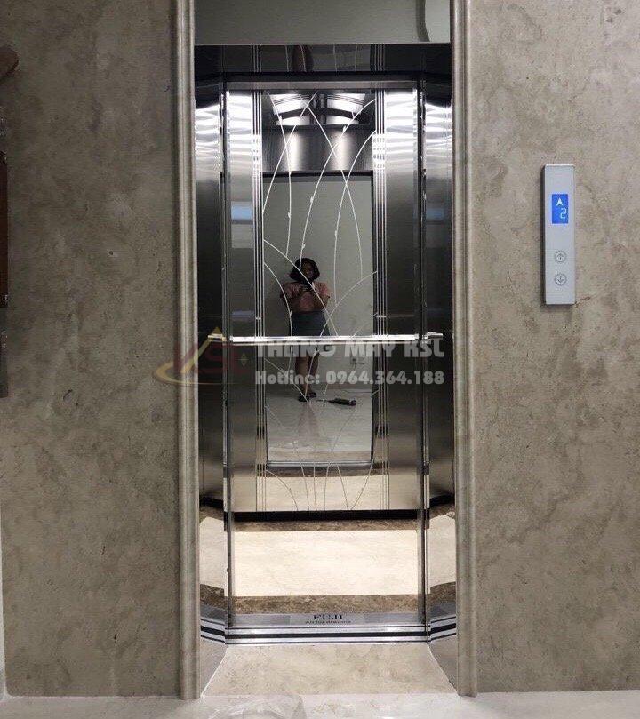 Thang inox hoa văn trắng 17 Thang inox hoa văn trắng 17