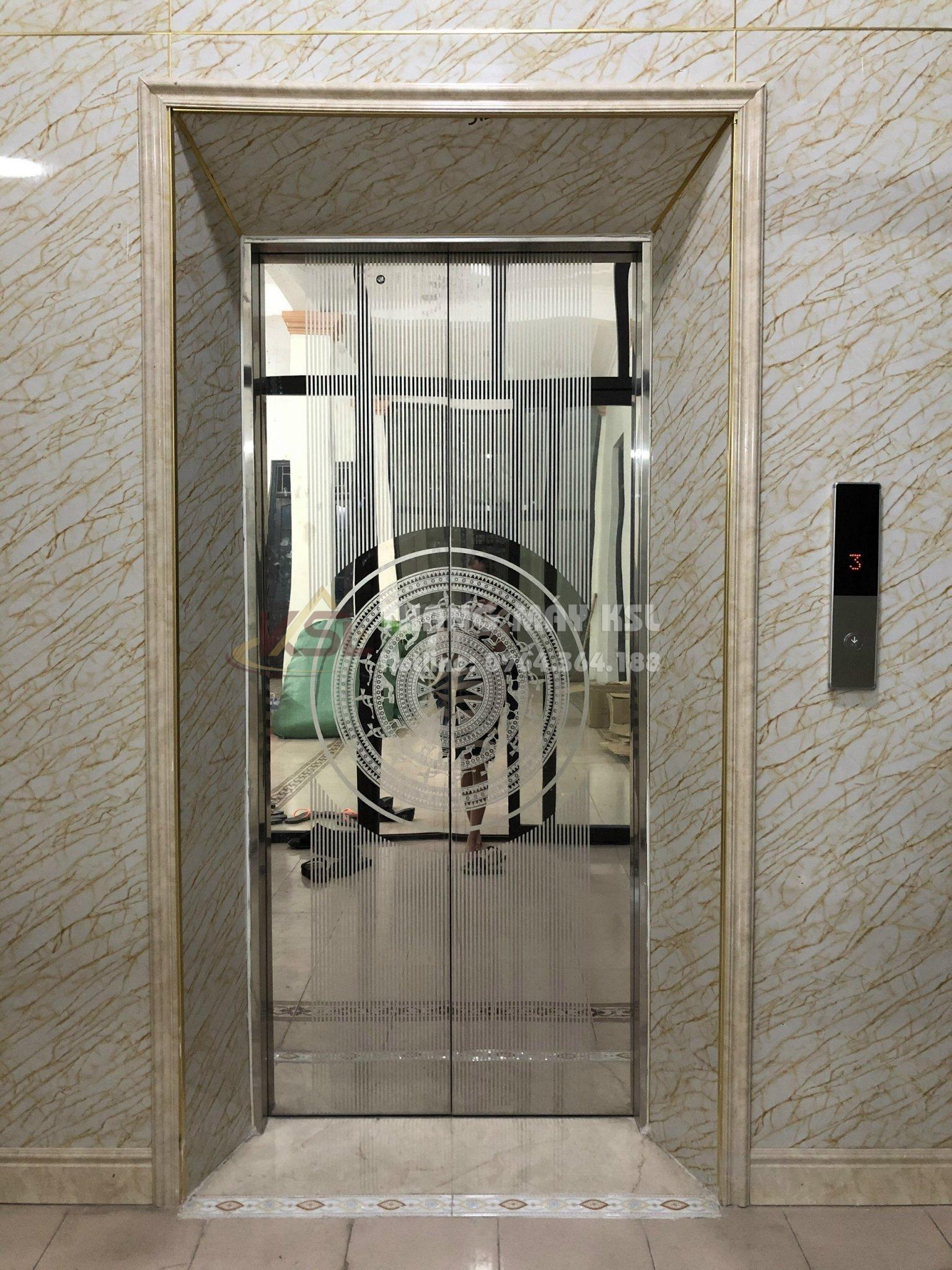 Thang inox hoa văn trắng 19 Thang inox hoa văn trắng 19