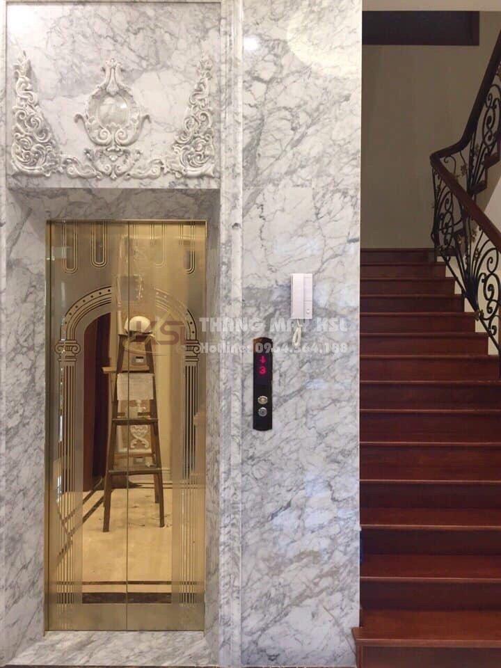 Thang inox hoa văn vàng gold 05 Thang inox hoa văn vàng gold 05