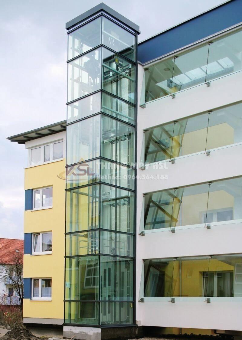 Thang kính ngoài trời 01 Thang kính ngoài trời 01